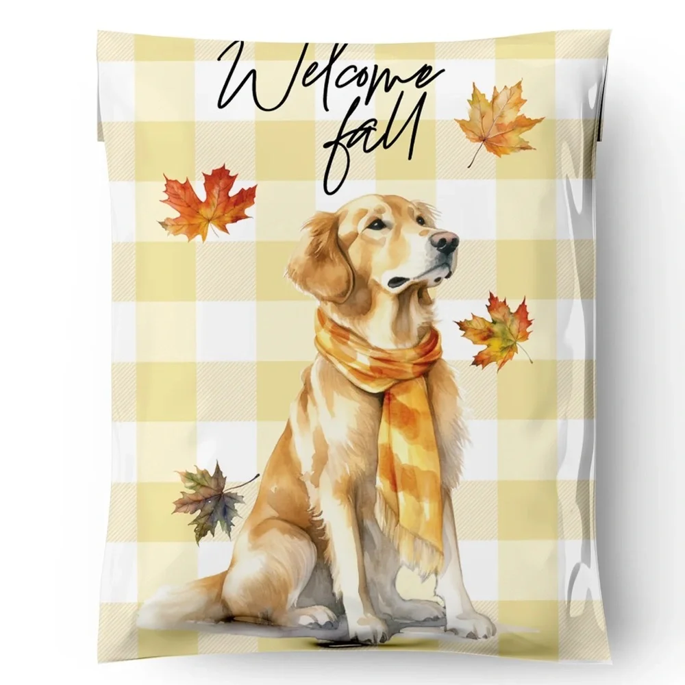 Golden Retriever Poly Mailers 10x13 Pack of 25